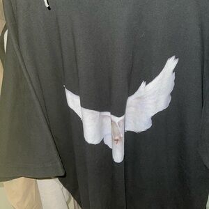 Yeezy Black Tee with White Graphic